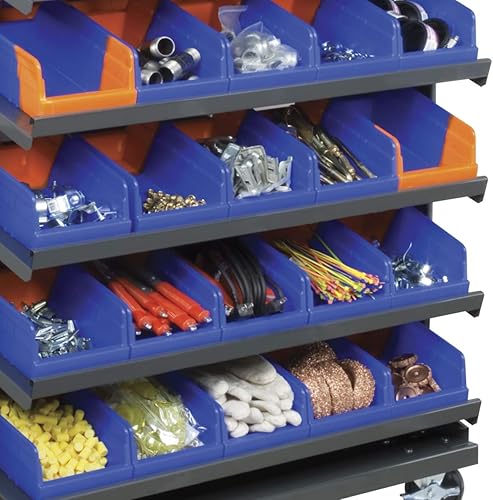 Miniatura 4 de Akro-Mils 36462 - Cubo de plástico Kanban con control de inventario con doble tolva indicador, 11-58 pulgadas x 6-34 pulgadas x 4 pulgadas,