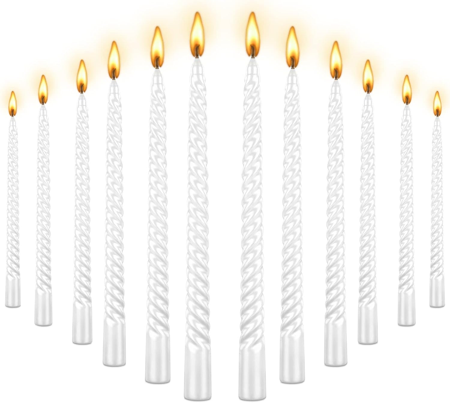 Tall Metallic Taper Spiral Taper Candle Candles 10 Inch