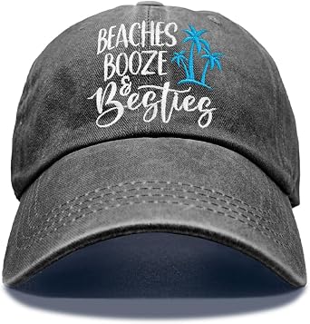 Embroidery Adjustable Classic Washed Distressed Baseball Hats for Women, Funny Baseball Cap for Women Friend Family