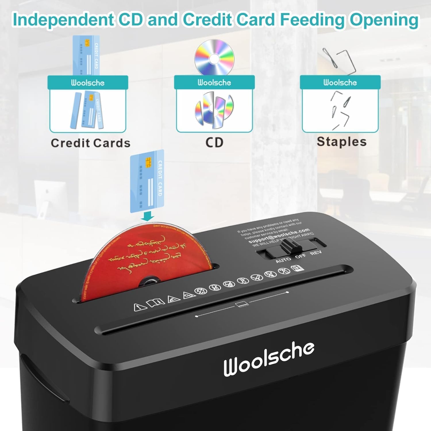 Black Paper Shredder for Home Office 10-Sheet Cross Cut Metal Shredder Machine with 3.43-Gallon Bucket P4 Security Level Shreds Paper CD and Credit Card 3-Mode Design for Jam Proof Operation