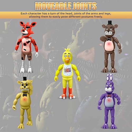 Miniatura 4 de Juego de figuras de acción, 5 piezas de figuras de acción, articulaciones móviles de 5.5 pulgadas, juguetes coleccionables con luz para juguetes,