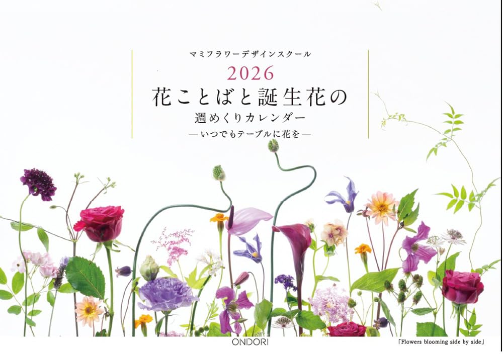 Amazon.co.jp: 花ことばと誕生花の週めくりカレンダー2026