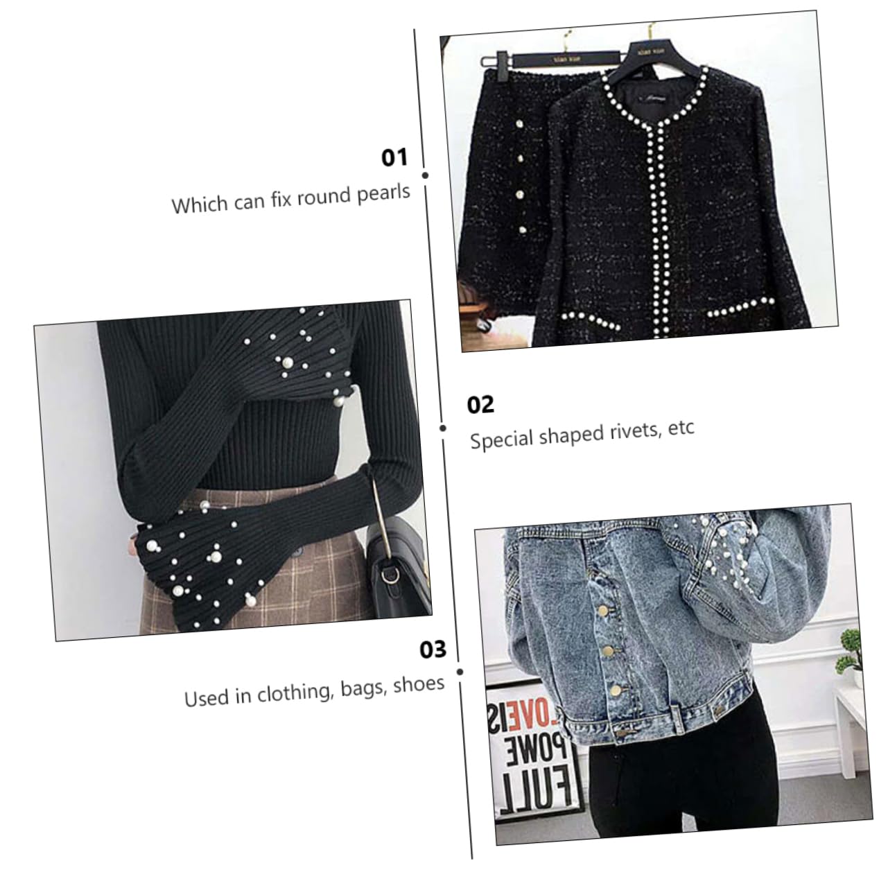 Homoyoyo Professional Non-Porous Pearl Setting Machine Kit Molds for DIY Pearl Accessories Random