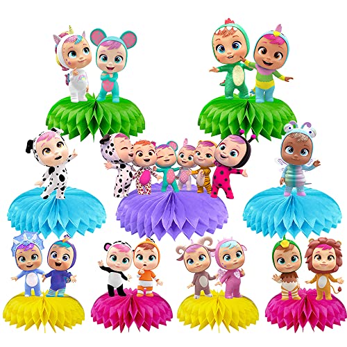 Pack of 9 Cry Babies Party Honeycomb Ball Decorations, Magic Tears Honeycomb Centrepieces for Table Decorations, Cry Babies Centrepiece Table Top for Children Birthday Baby Shower Party Supplies – Bild 3