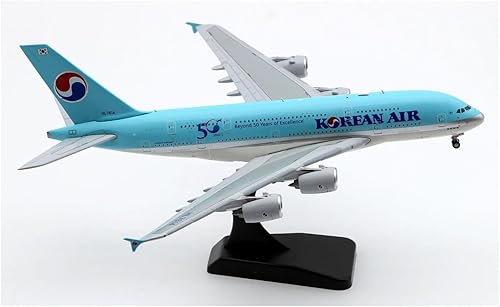 Miniatura 4 de Modelo de avión a escala 1400 para Korean Air Skyteam Airbus A380 Modelo de avión de aleación con soporte para exhibición para aviones Exquisito
