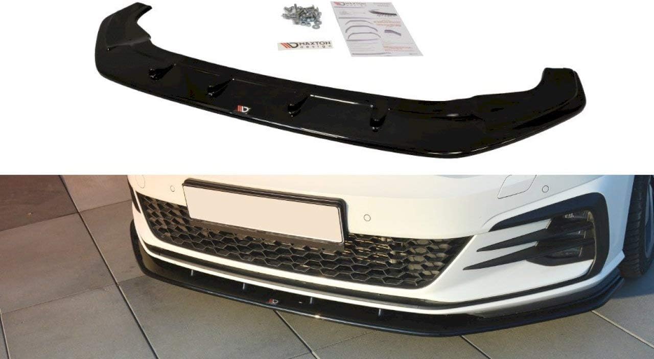 Front Bumper Lip Spoiler Compatible with VW Golf GTI 7.5 (2017-19) Maxton Design Splitter