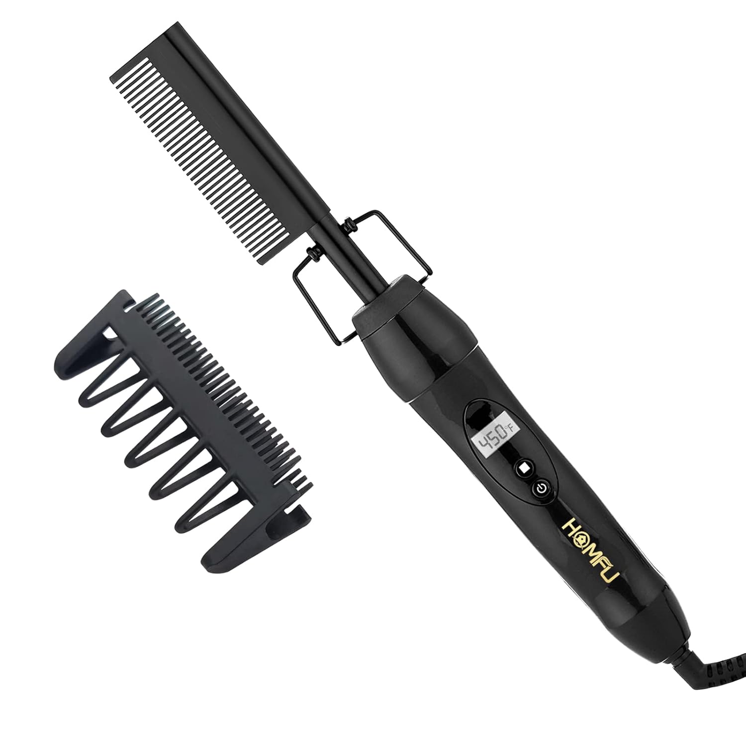 Homfu Hot Comb Hair Straightener Electric Pressing Comb