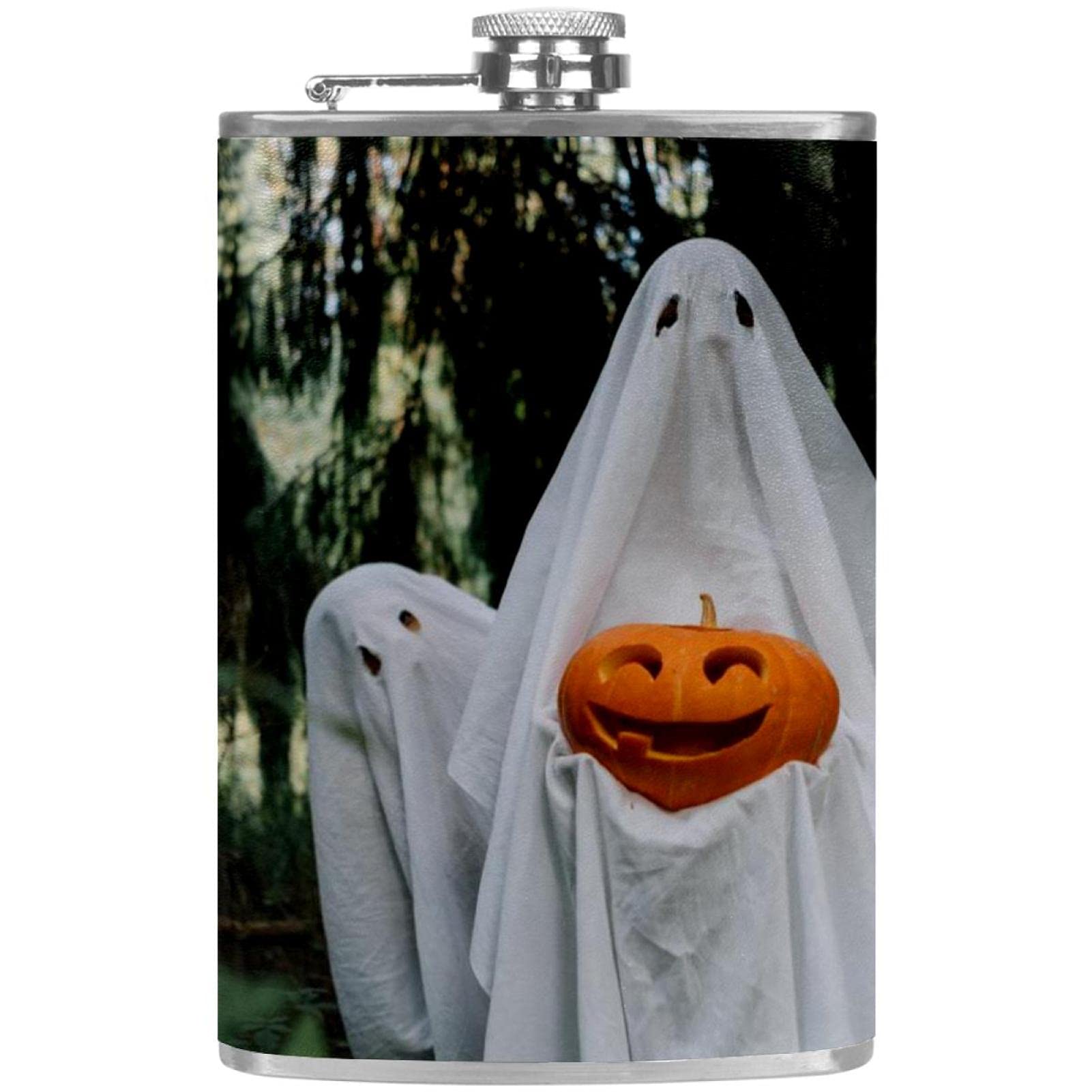Flasque à liqueur en acier inoxydable avec entonnoir citrouille Halloween pour rhum