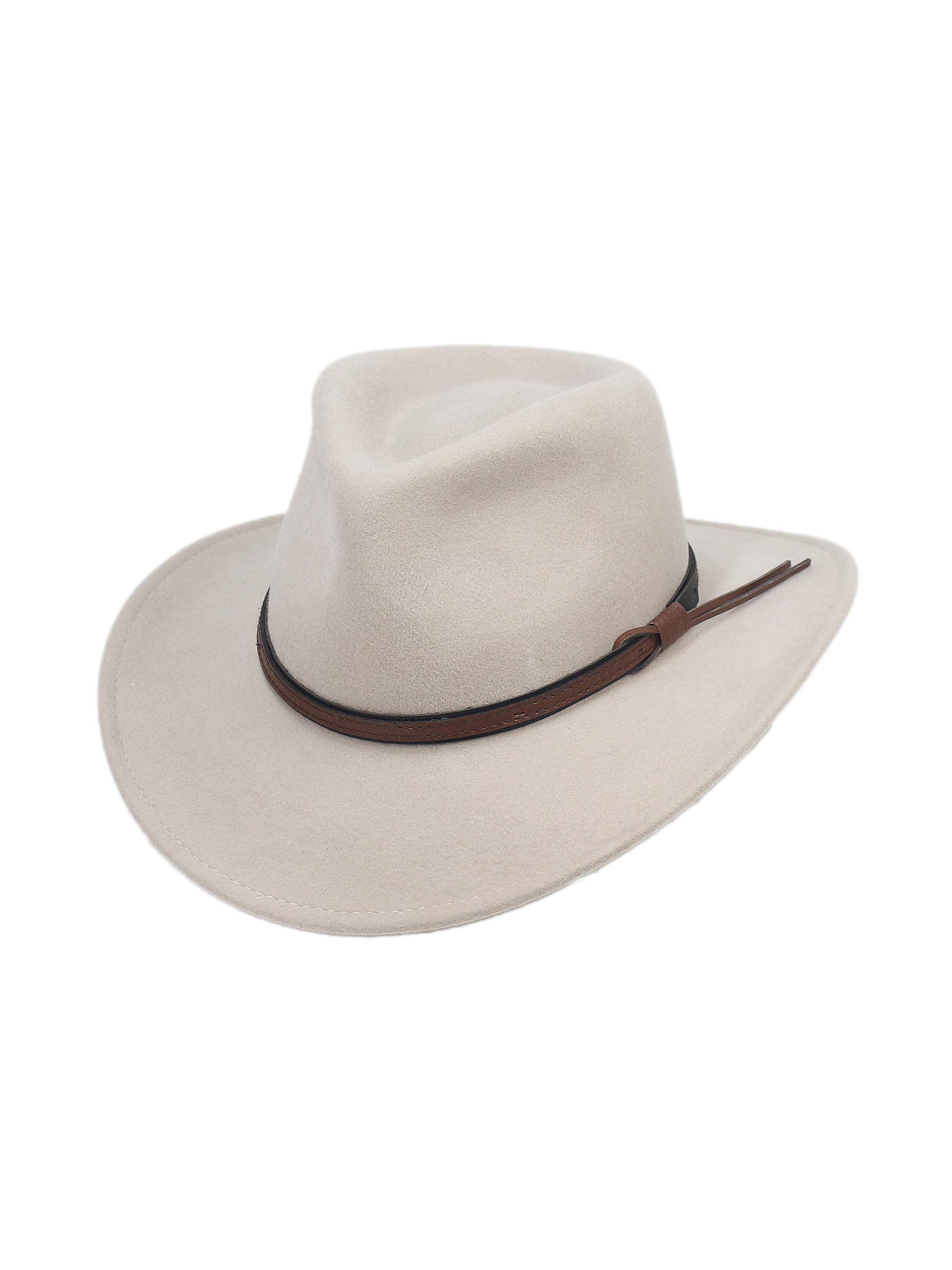 Denver Crushable Wool Felt Outback Western Style Cowboy Hat by Silver