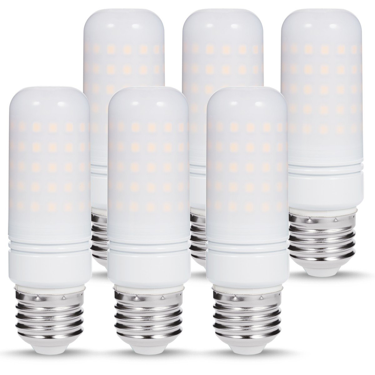 LED Bulb, T10 LED Light Bulbs, 100Watt LED Light Bulb Equivalent, Soft White 2700k Energy Saving Lamps, E26 Base Bulb, 1100 Lumen for Kitchen Chandelier Candelabra Home Bulbs (6 Pack)