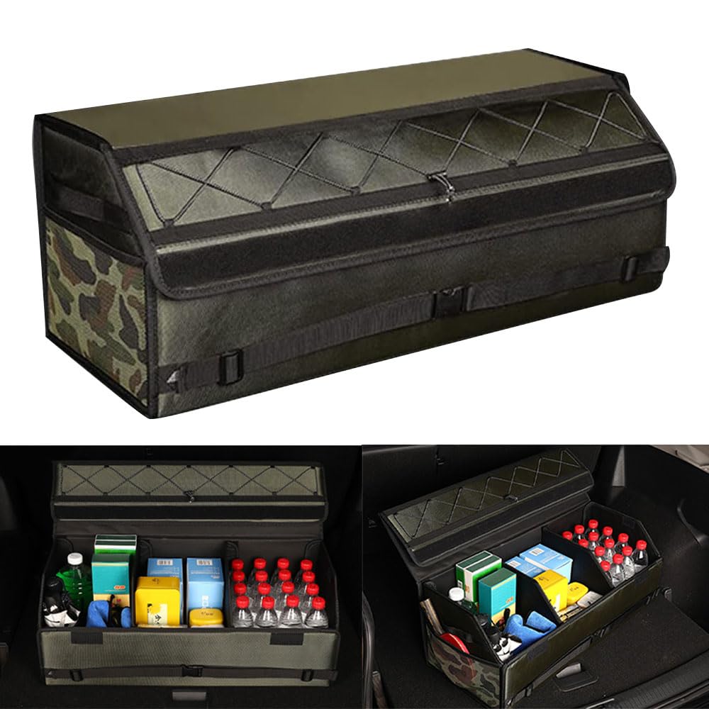 Trunk Organizer With Lid, 28L Collapsible Cargo Organizer With Aluminum - View #4