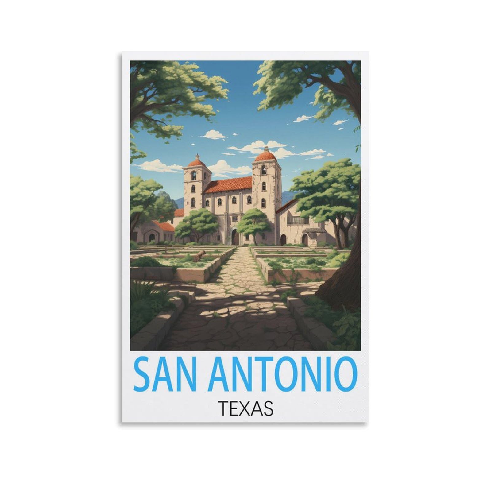 Metal Tin Sign,San Antonio Texas,Metal Tin Sign Metal Wall Plaque for Home Living Room Bedroom Bar Club Men Cave Wall Art Decor 20x30cm