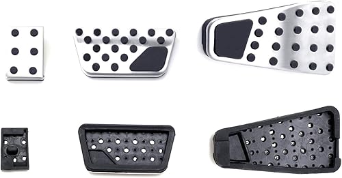 Miniatura 9 de iJDMTOY Juego de 3 piezas de cubierta de pedal de aluminio plateado, compatible con Gen4 Dodge RAM 1500 2500 3500 2009-2018