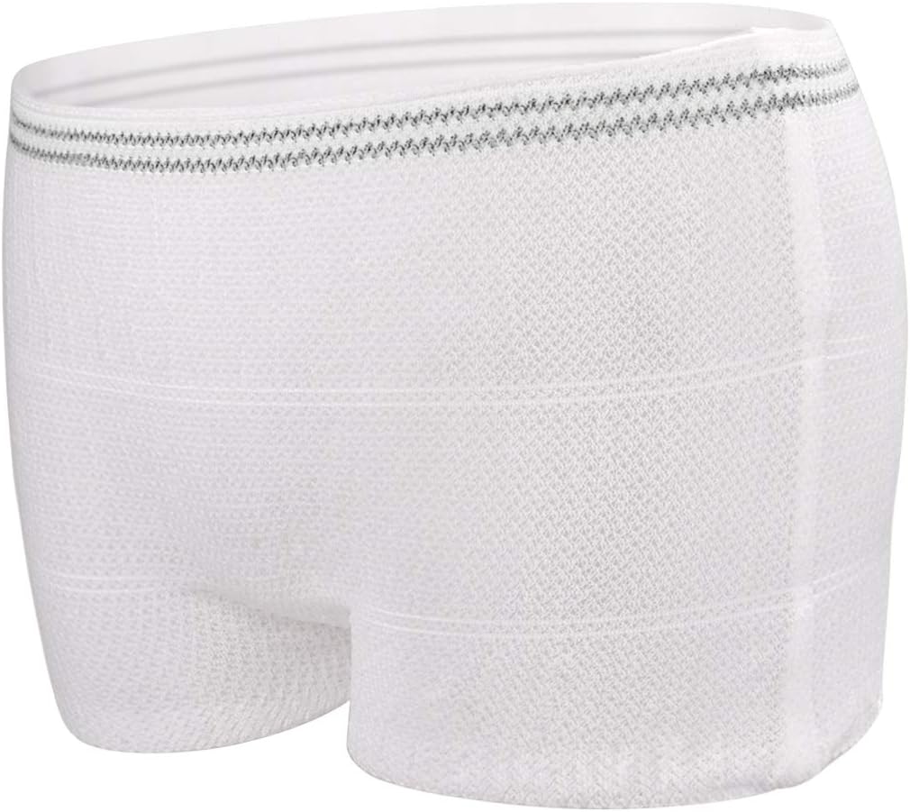 Carer Mesh Postpartum Underwear C-Section Recovery Maternity Women Disposable Knit Panties Briefs Breathable,Lightweight (Large, 10PCS)