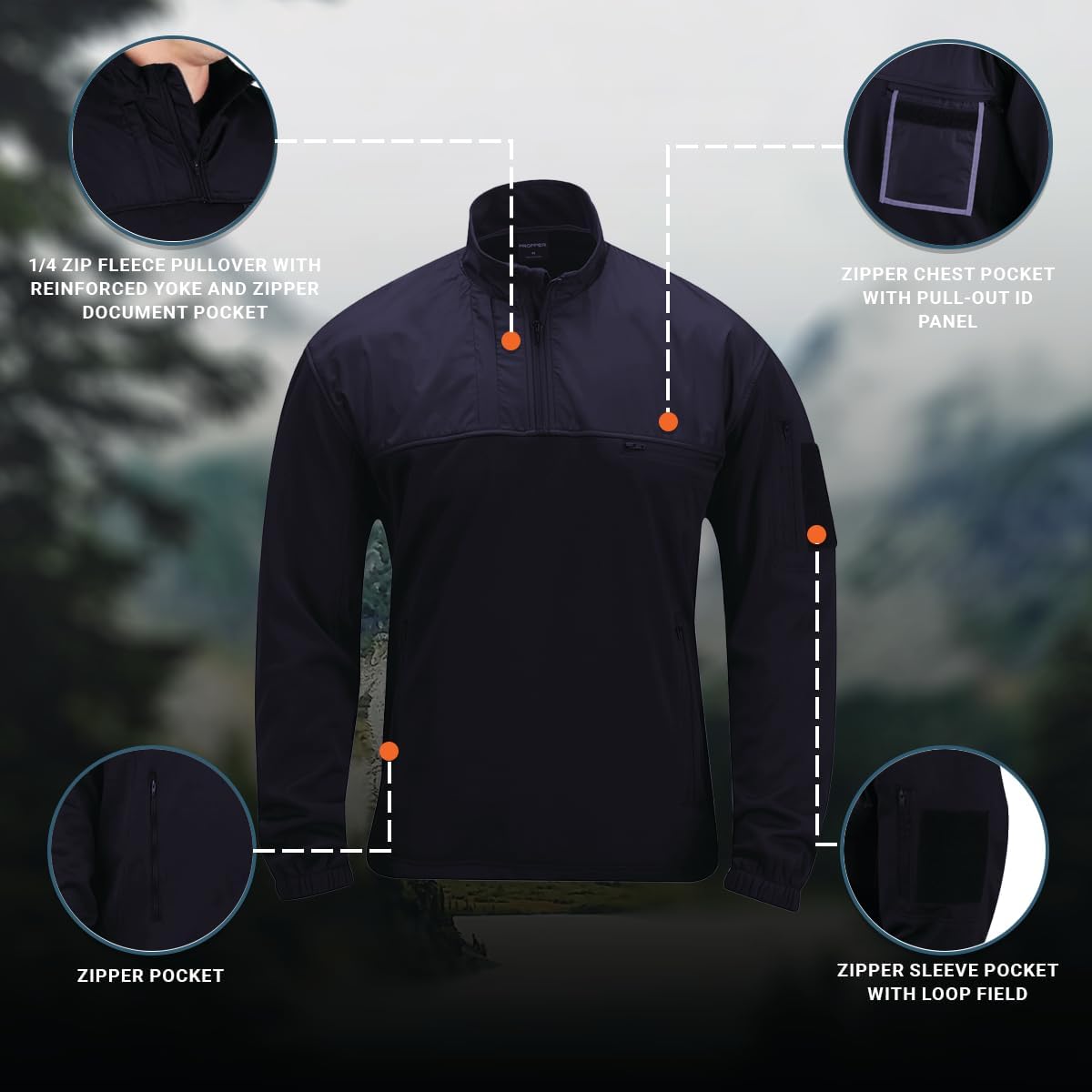 Propper Men's Practical Fleece Pullover Jacket - Image 6