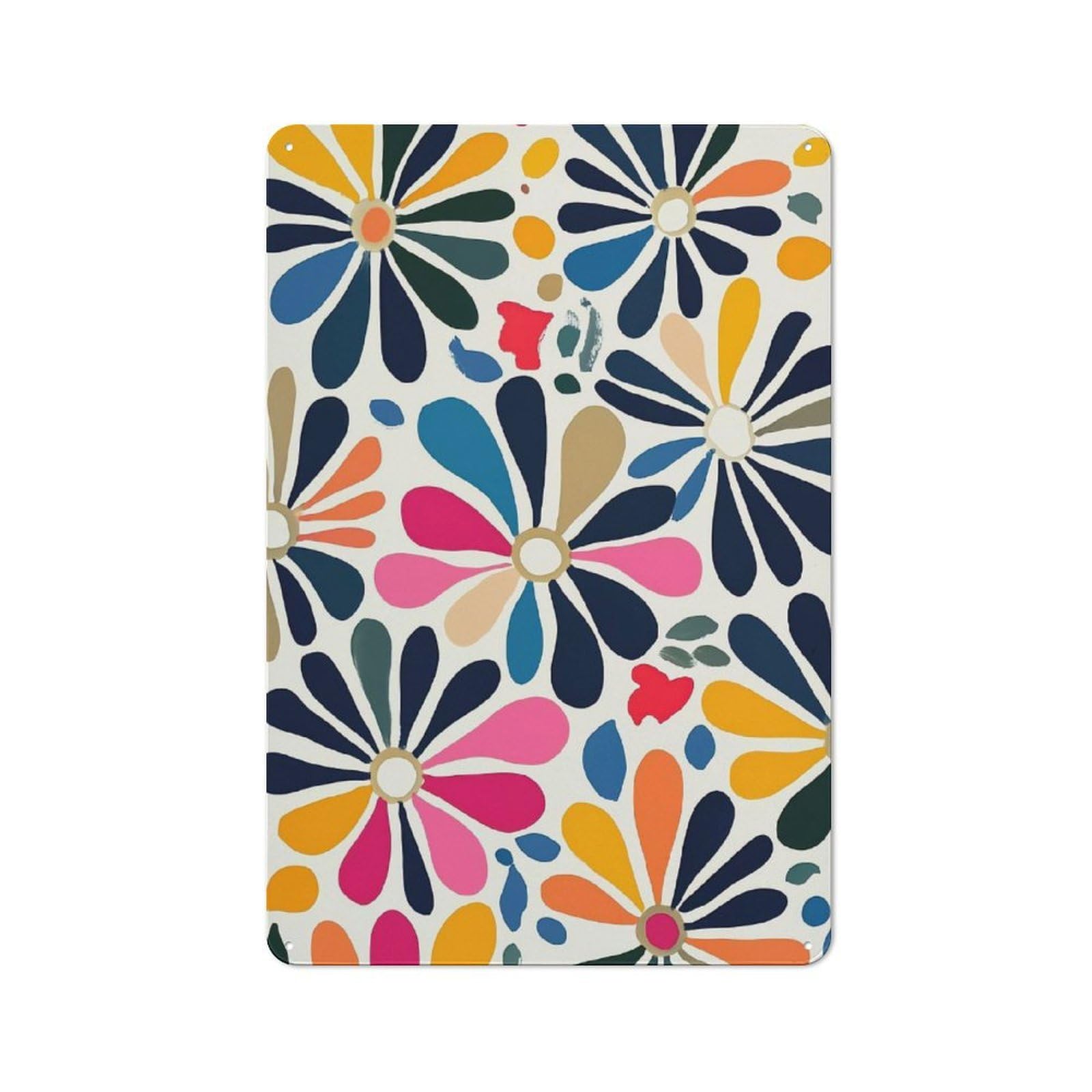 Classic Vintage Metal Sign 30x20cm Featuring Daisies Matisse Floral, Home Bar Decor for Cafe, Pub, Workshop Or Home Bar