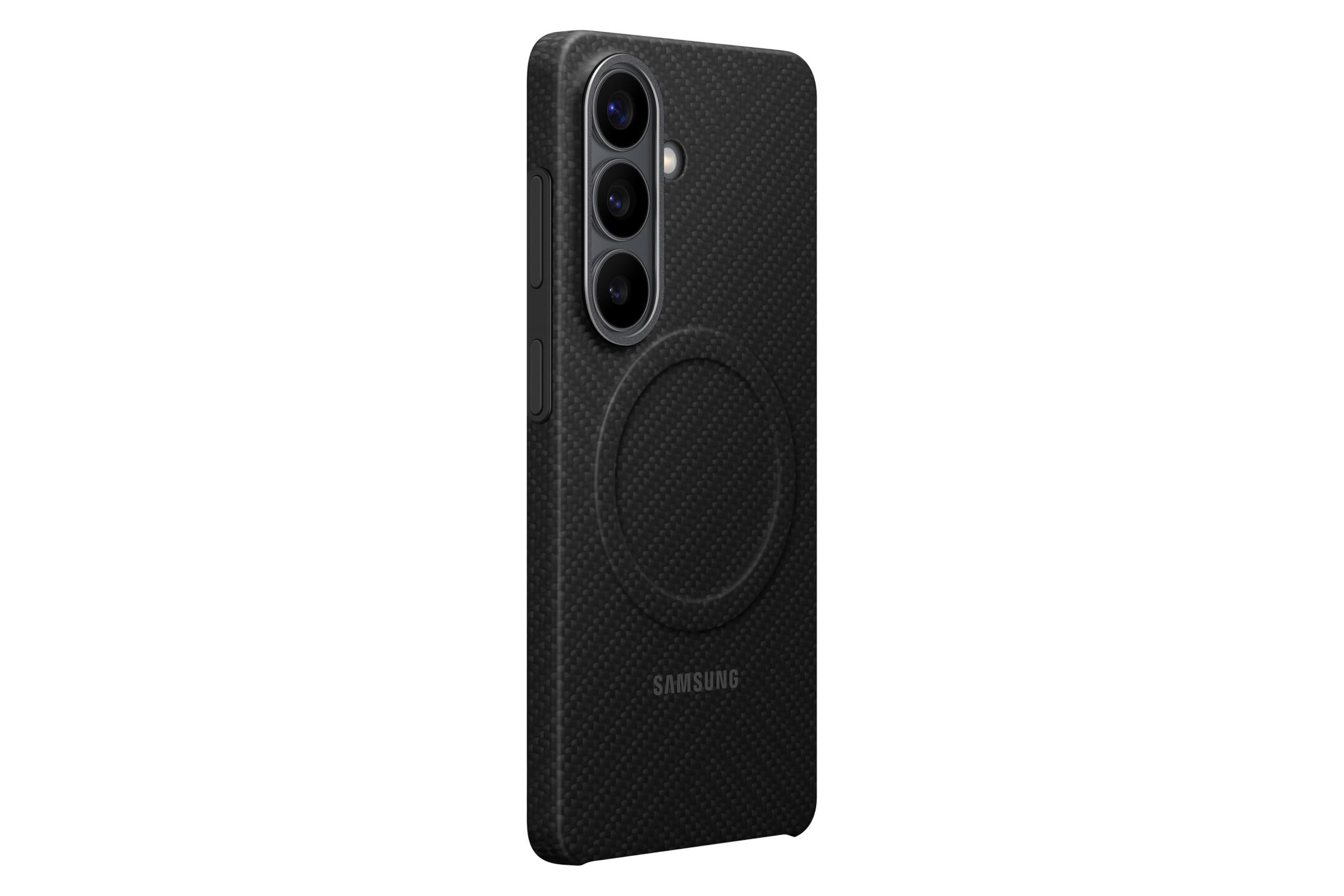 Samsung Carbon Magnet Smartphone Case EF-KS942, Hülle für das Galaxy S26, Handy-Hülle mit Magnetring zur Anbringung von Zubehör, Schutz Case, stoßfest, dünn und griffig, Black