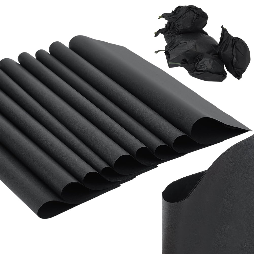 BENECREAT 400 Sheets 8.3x5.6 Inch/ 21x14.2cm Acid-Free Interleaving Tissue, Black A5 Archival Storage Paper Protective Sheets for Clothing Textiles Jewelry Acid-Free Protection Delicate Items