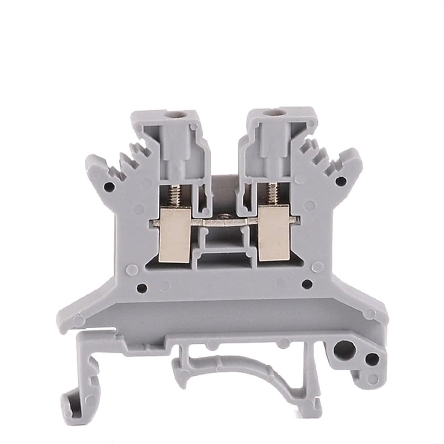 50Pcs Din Rail Terminal Block Pure Copper UK1.5N Screw Type Electric Wire Cable Connector 17.5A 1.5mm2 16AWG