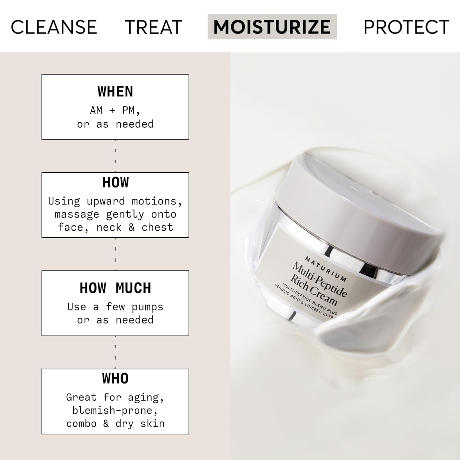 Naturium Multi-Peptide Rich Cream, Multicolor - Image 3