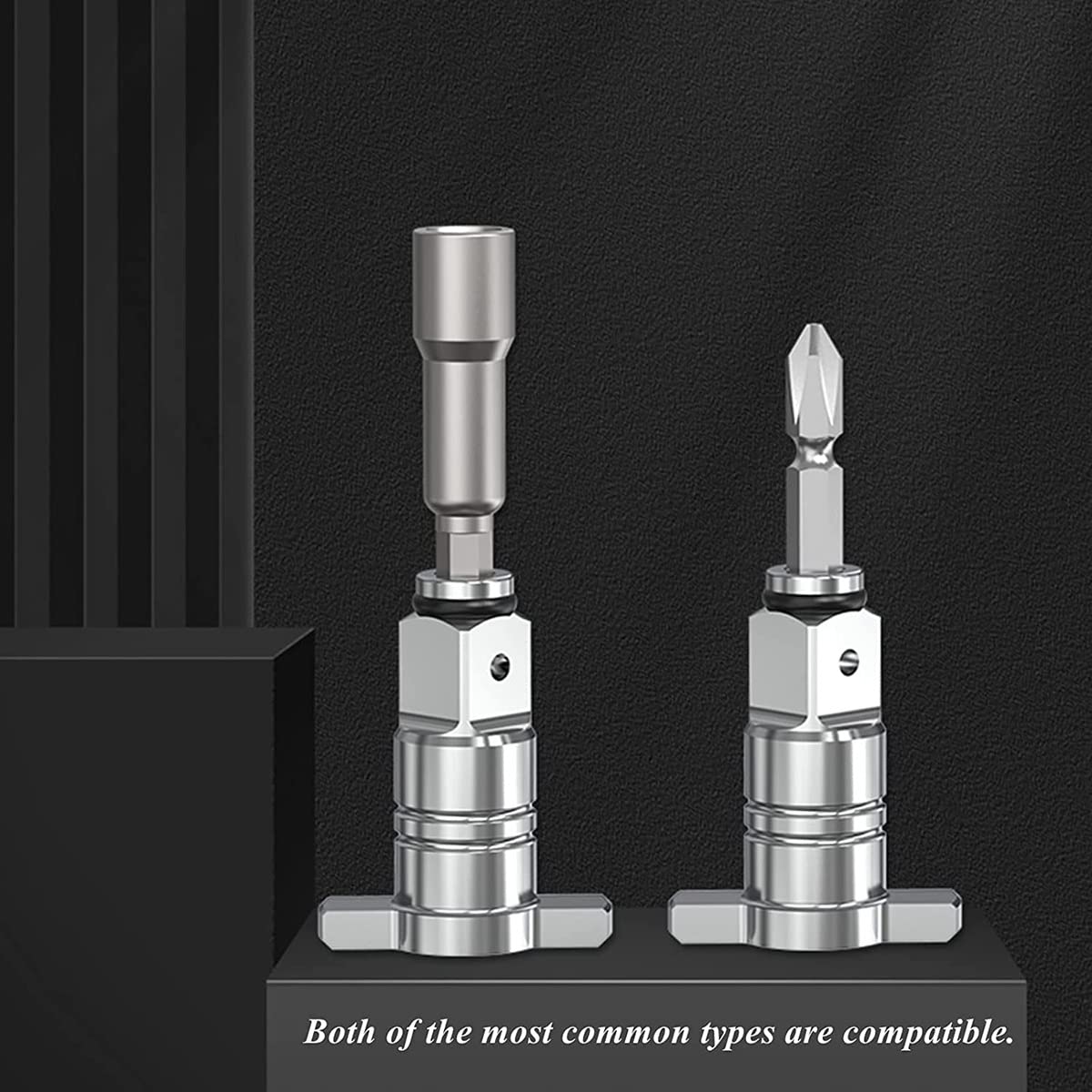 Montaggio incudine per avvitatore a percussione compatibile con alloggiamento per trapano, attacco quadrato da 1/2" a adattatore femmina esagonale da 1/4"