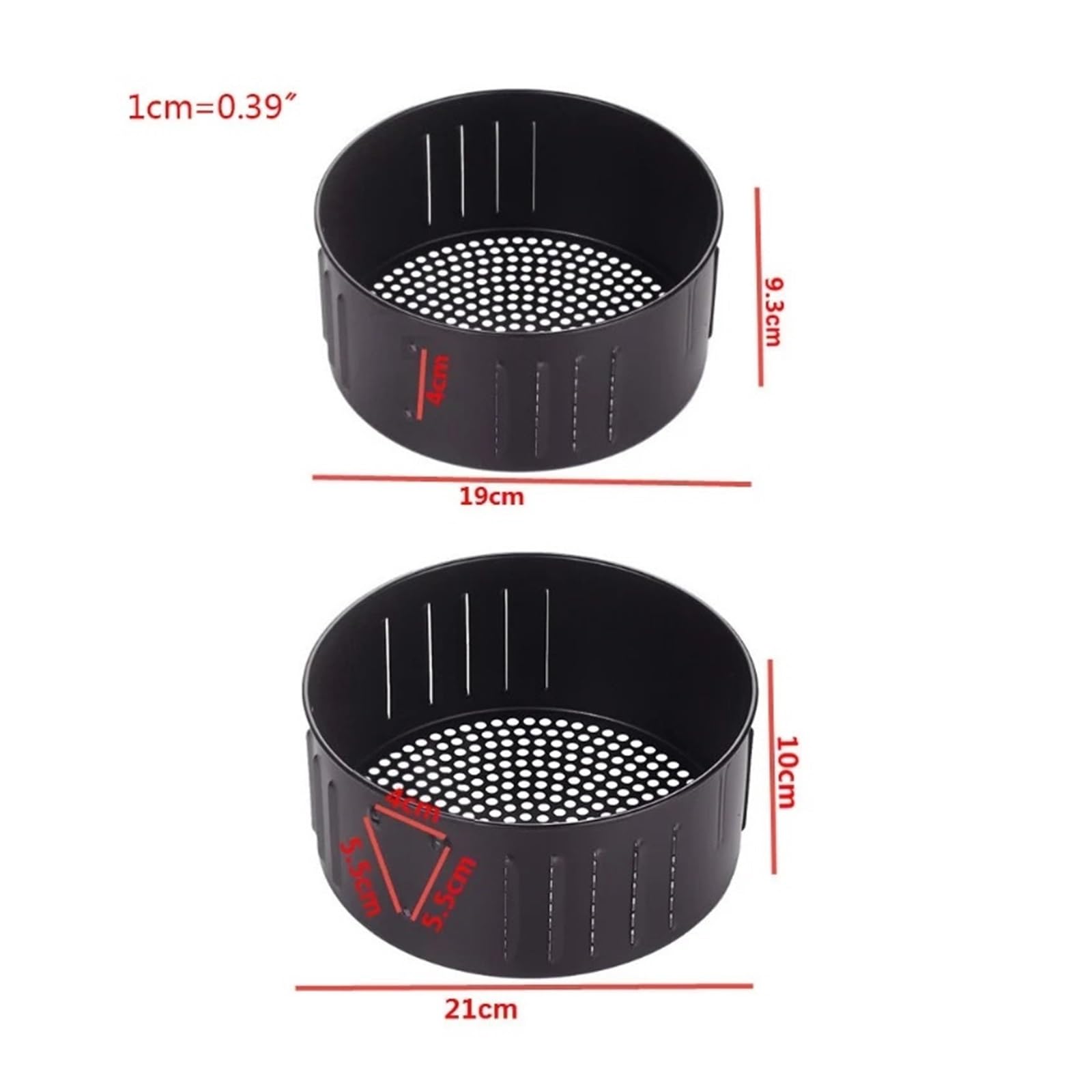 Cesta Antiadherente For Freidora De Aire, 2,6l, 3,5l, Drenaje For Hornear, Sartén De Aceite, Accesorios For Freír, Utensilios De Cocina(2.6L)
