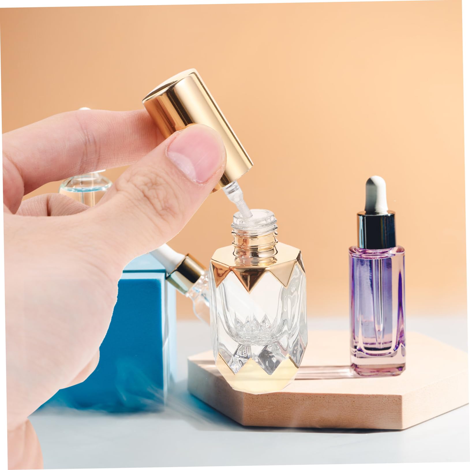 ULTECHNOVO Botella De Spray De Perfume Botellas Rociar Pequeño Botella De Viaje De Perfume Para Mini Atomizador De Perfume De Viaje Botella De Perfume Recargable Vidrio 2 Piezas X 4