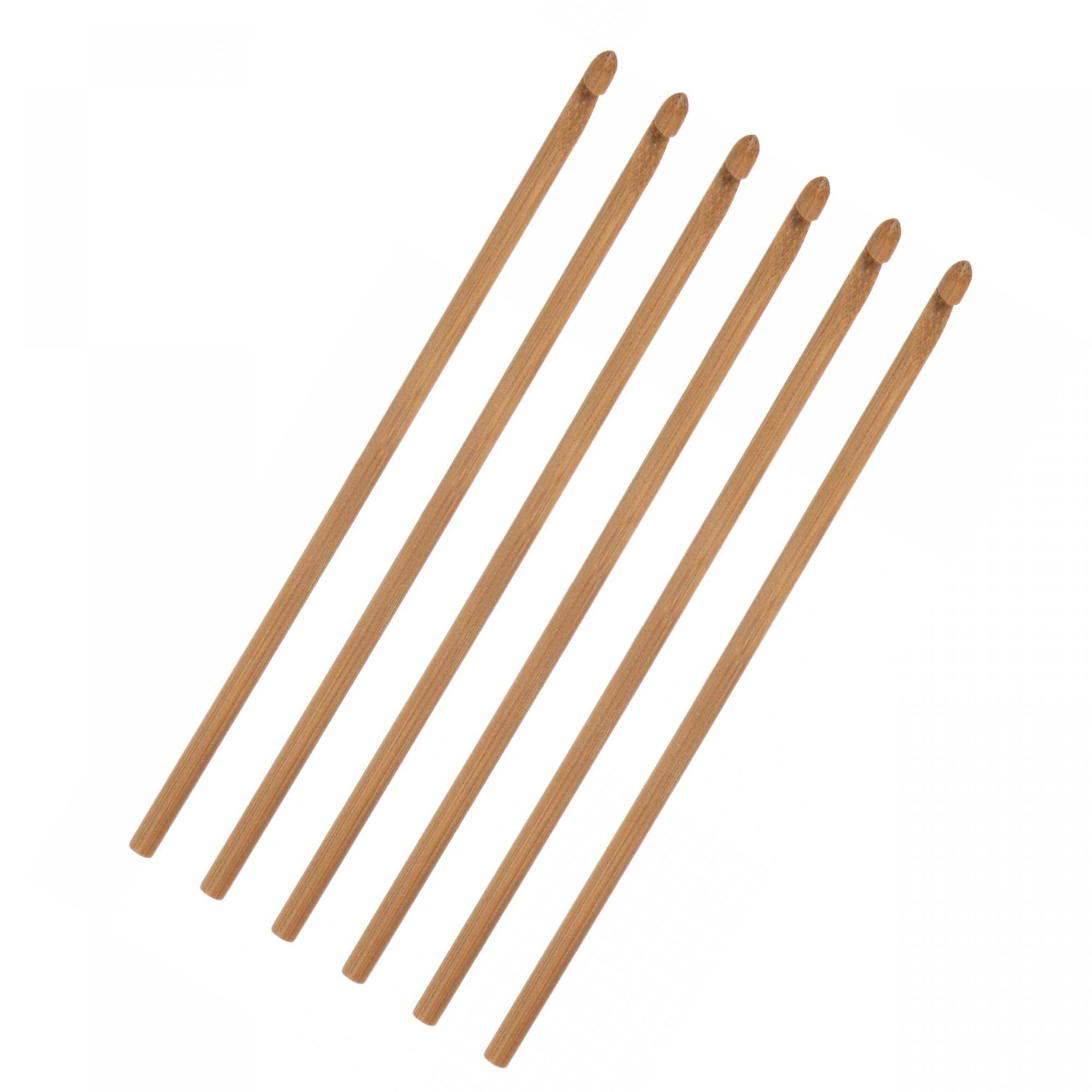 MACHSWON 4.5mm Wooden Crochet Hooks Knitting Needles for DIY Craft Yarn 6Pcs