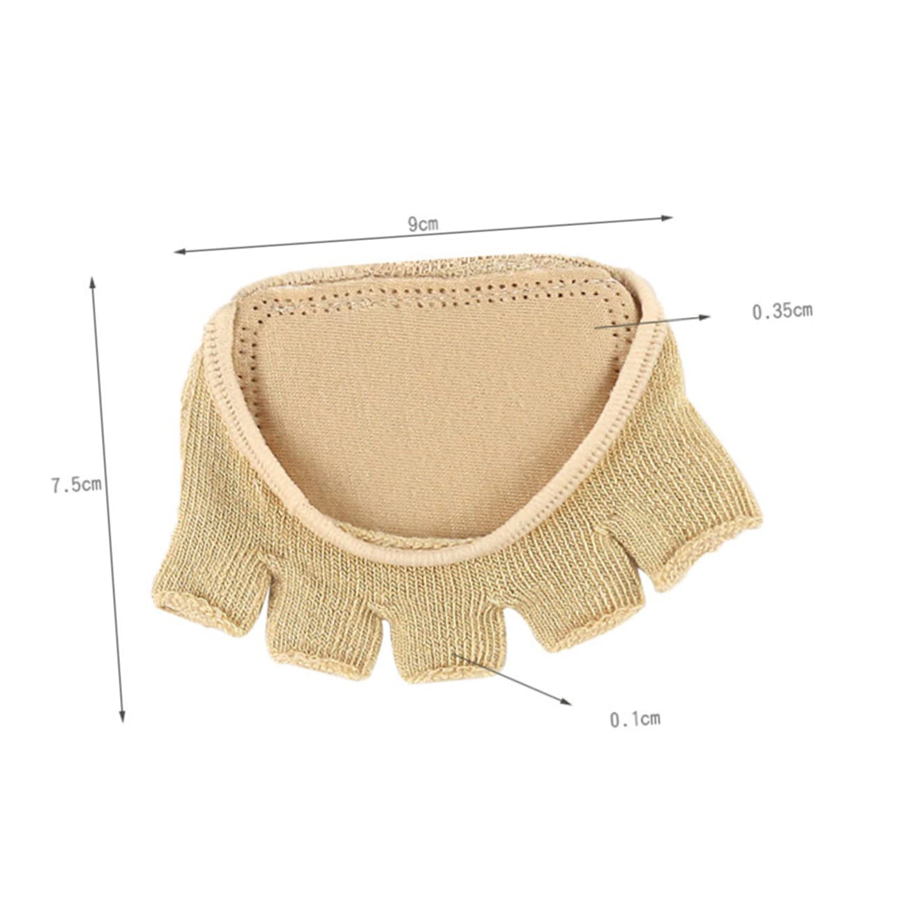 SOESFOUFU Women 5 Toe Socks Anti-Slip Pads Hidden Socks for Women Comfortable Breathable Half Socks