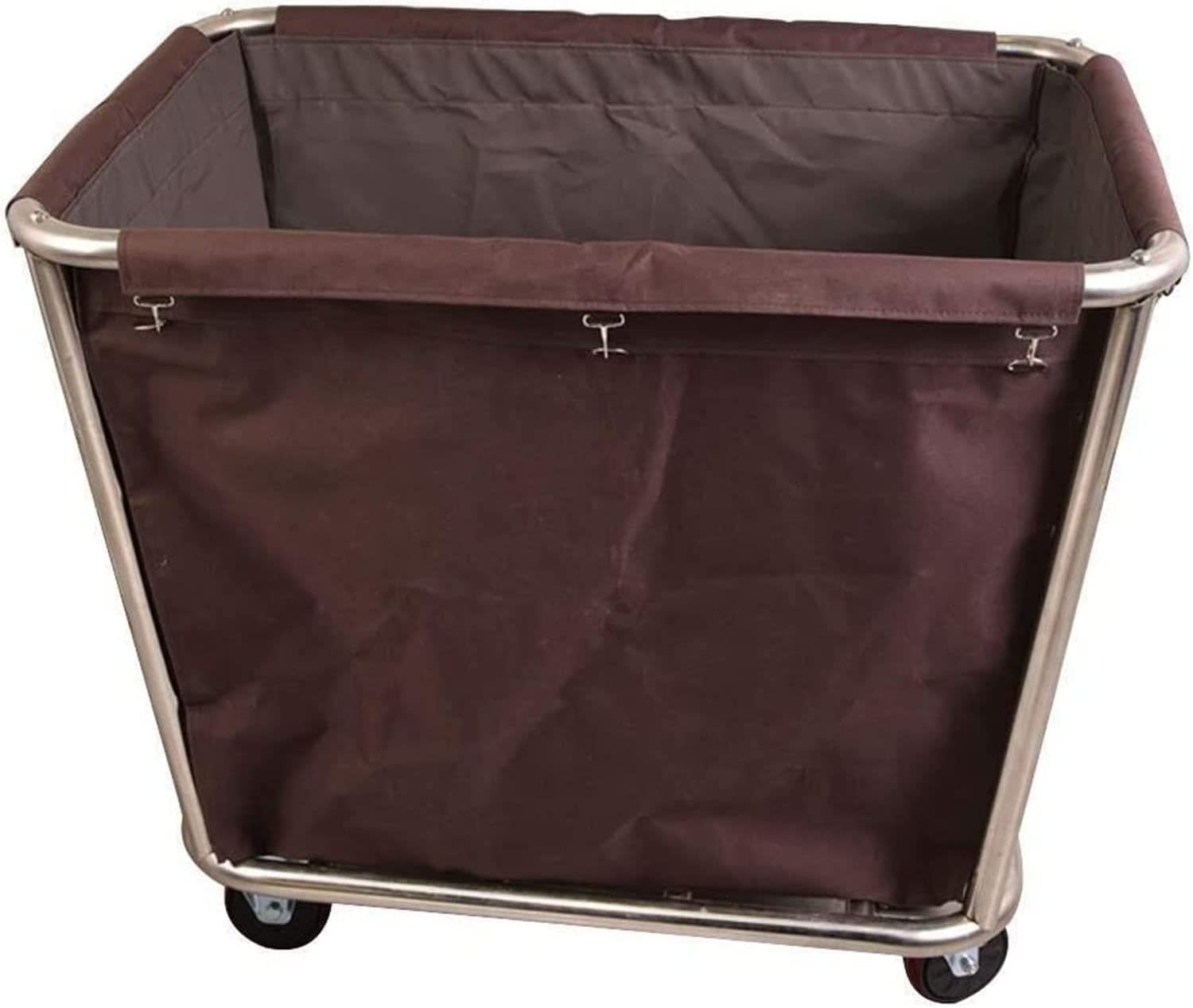 Heavy Du - Carrito de lavandería de acero inoxidable – Carro delgado clasificador Utili para uso comercial, cesta desmontable para lavandería y limpieza industrial