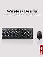 Vista 2 de Lenovo Combo de Teclado y Ratón Inalámbricos 510, receptor USB Nano de 2.4 GHz, tamaño completo, diseño de teclas tipo isla, mano izquierda o Negro