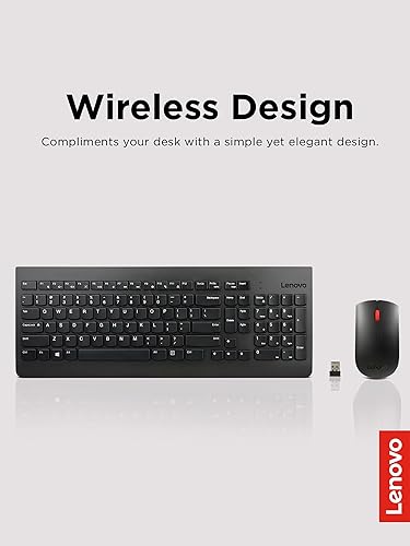 Miniatura 2 de Lenovo Combo de Teclado y Ratón Inalámbricos 510, receptor USB Nano de 2.4 GHz, tamaño completo, diseño de teclas tipo isla, mano izquierda o