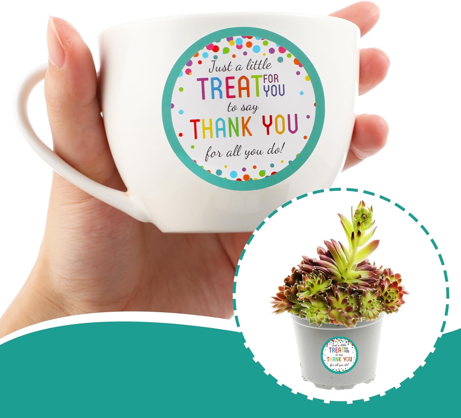 120 Pcs Thank You for All You Do Stickers, 2 Inch Colored Dot Teacher Appreciation Sticker, Thank You Stickers for Small Business, Packaging Round Sticker Labels for Employees Gift Wrapping - Image 5