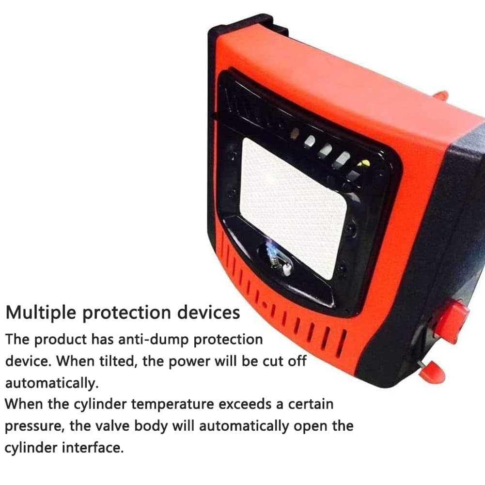 Tragbarer Gasheizer, Kleiner Mini-Gasheizer, 5000 BTU Butan-Keramik-Gasheizer mit automatischem Abschaltschutz, for Reisen, Camping, Wohnwagen, Angeln, Zuhause, drinnen und draußen, kompakt