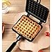 FZYE Molde para Hornear gofres de Bricolaje, Hierro Fundido para Hacer refrigerios, Estufa, Bandeja para Hornear gofres Antiadherente, Herramientas para Hornear con Mango (Molde para go