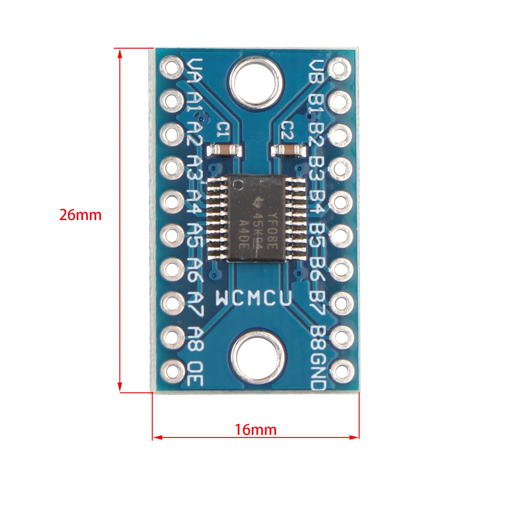 6PCS TXS0108E 8 Channel 8 Bit Logic Level Converter Bi-Directional High-Speed Full Duplex Shifter 3.3V 5V SPI 8 Way IIC Bi-Directional Converter Module Compatible with Arduino Raspberry Pi — view 5