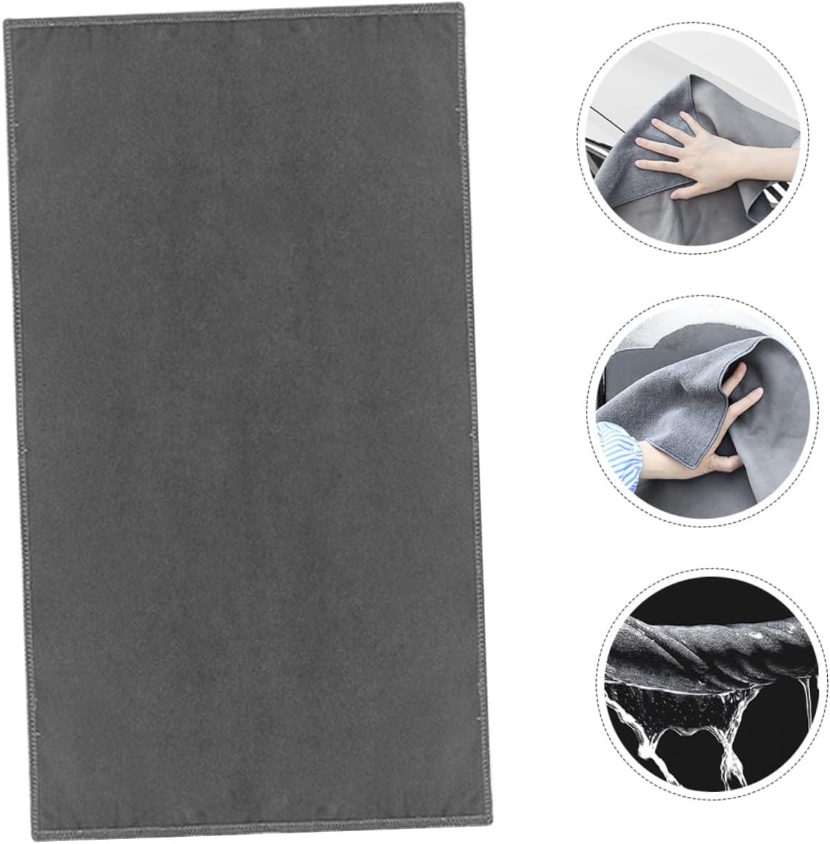 Garneck Absorbent Car Wash Towel, Thick Plush Drying Cloth for Cleaning