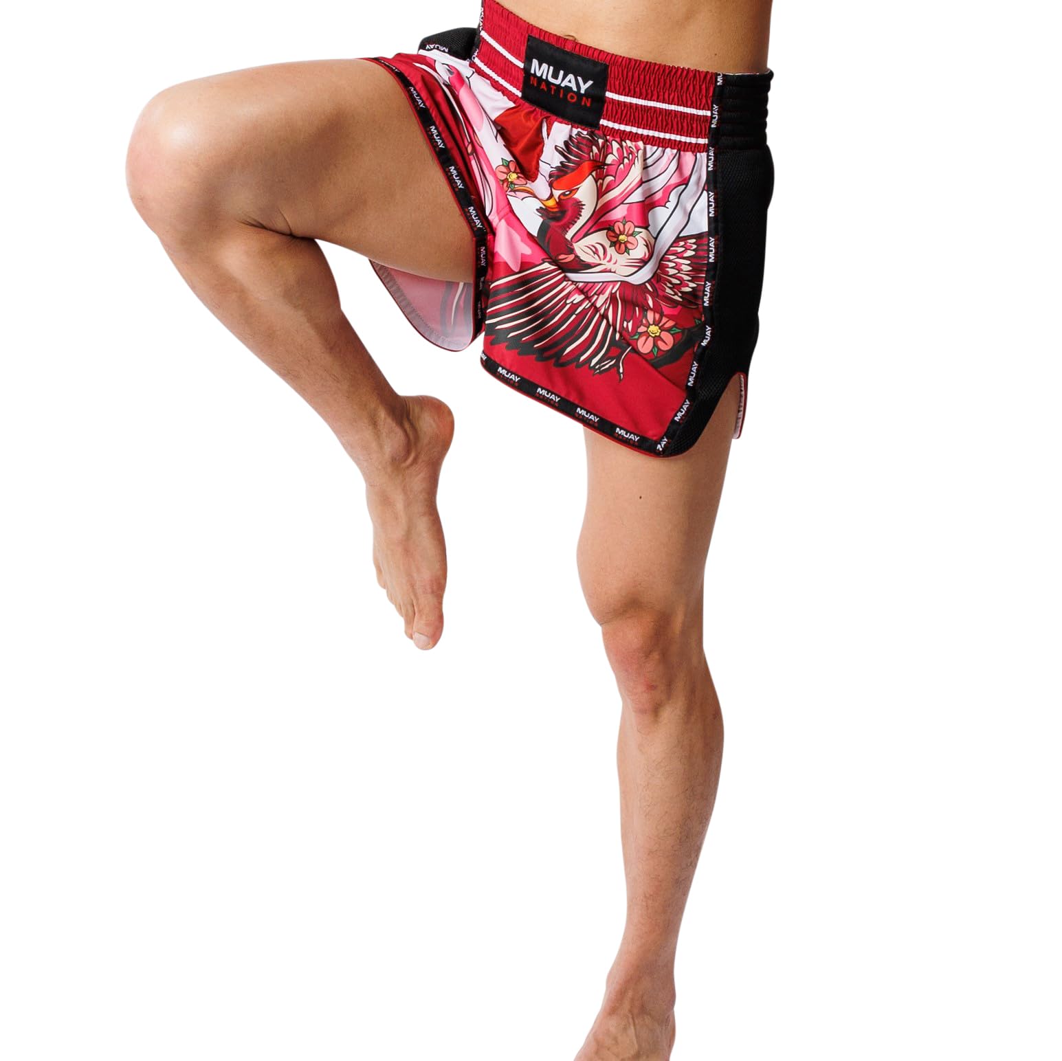 Pantaloncini da Muay Thai per uomo e donna, taglio aderente, per MMA, boxe, kickboxing, abbigliamento per arti marziali
