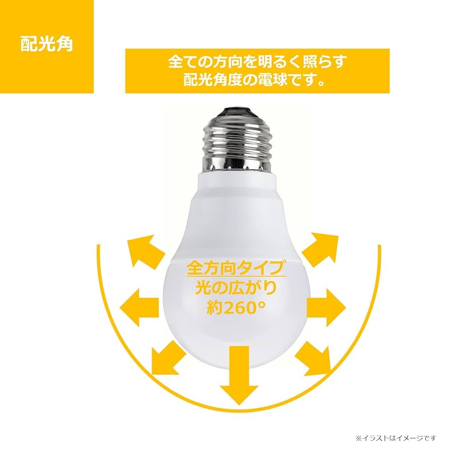 Amazon | 東芝(TOSHIBA) LED電球 40W相当 全方向 電球色 E26口金
