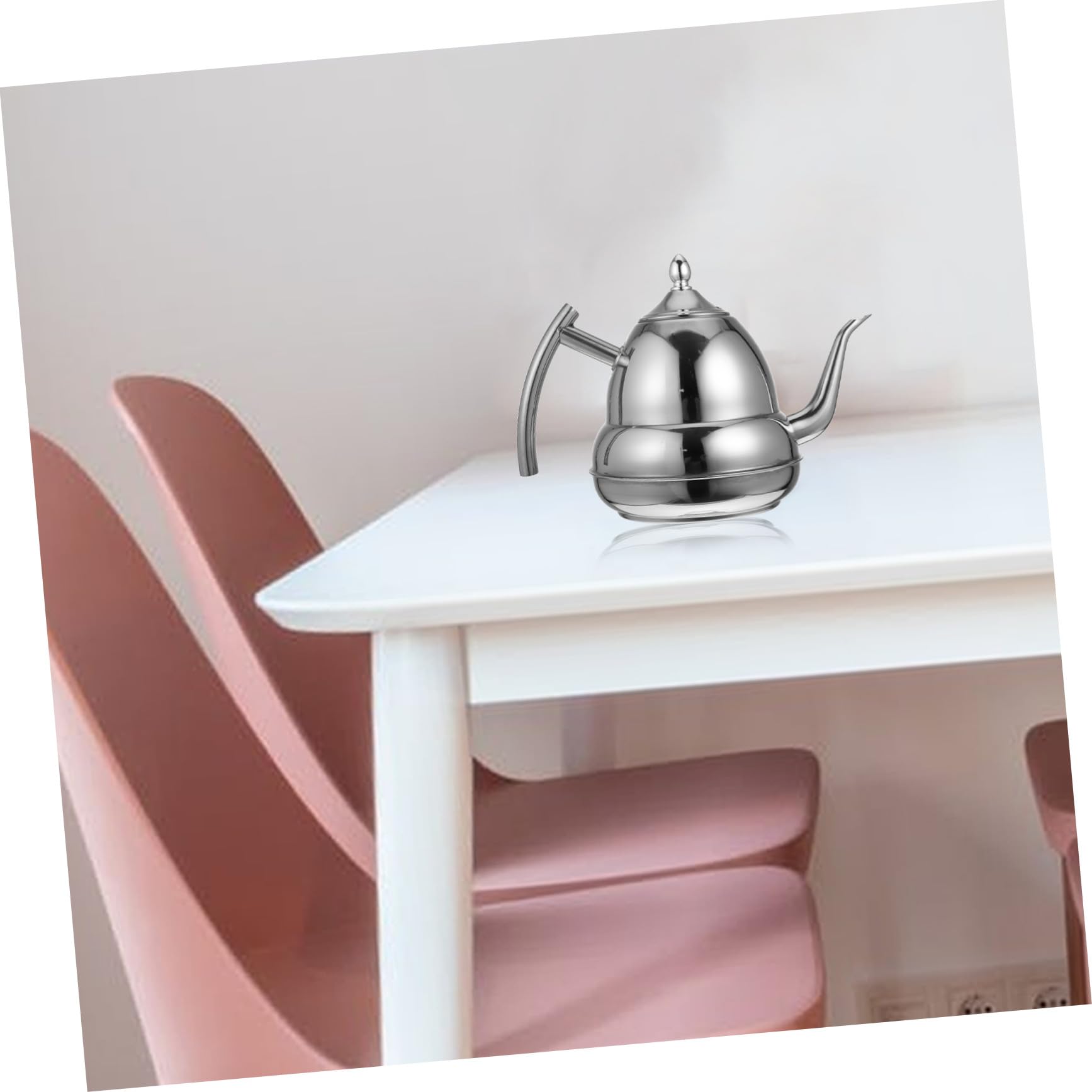 Uonlytech Bouilloire à Eau Chaude en Acier Inoxydable 1,8l avec Filtre Séparateur pour Thé, Résistante la Chaleur, Idéale le Bureau la Maison