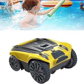 Cordless Robotic Pool Cleaner, Automatic Pool Vacuum Cleaner Swimming Pool Cleaner with 300 Mins Running Time and Fast Charging Ideal for Pool Surface Up to 860 Sq.Ft