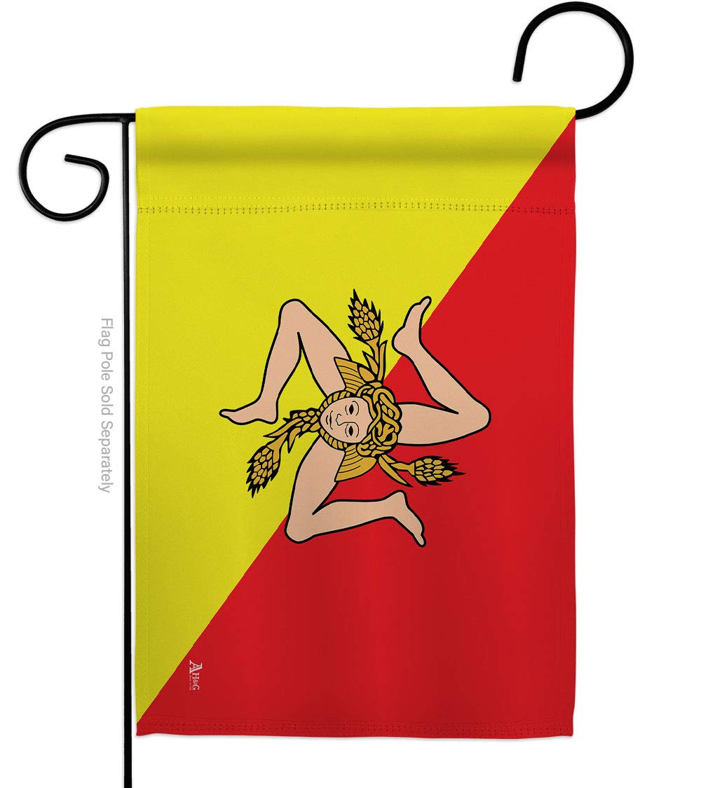 Americana Home & Garden Sizilien Gartenflagge – Doppelseitig, Wetterfest, 33x47 Cm, Made In USA. Perfekte Deko Für Garten, Haus & Balkon!