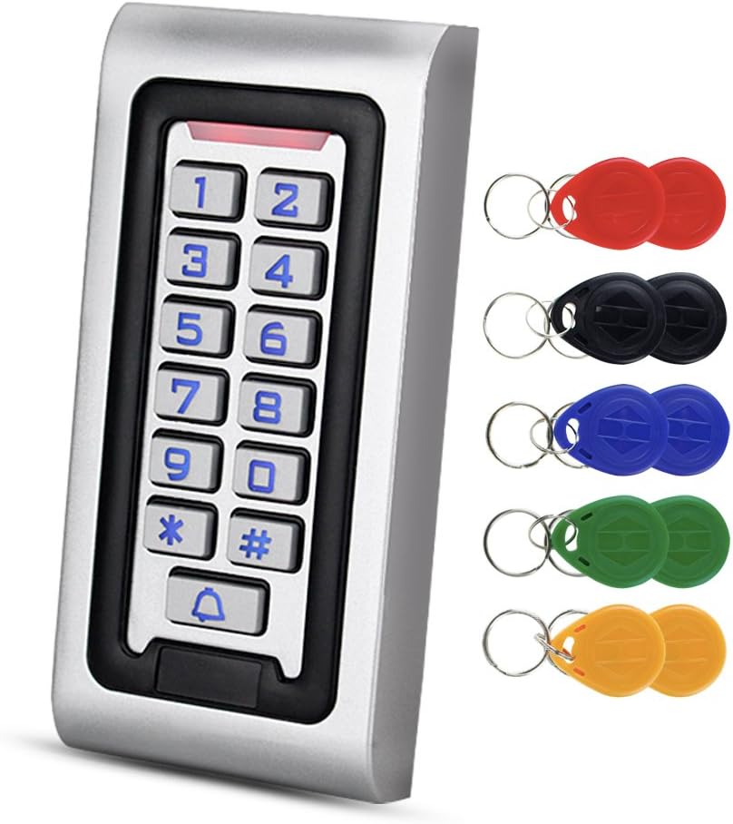 NN99 IP68 Access Control Keyboard Waterproof RFID Access Controller Keyboard 125KHz EM Reader with 10pcs Key Chain