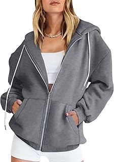 LAWOR Sudadera capucha Salir Abrigos mujer Bolsillo cremallera Chaquetas punto manga larga Sólido Otoño Invierno Outwear