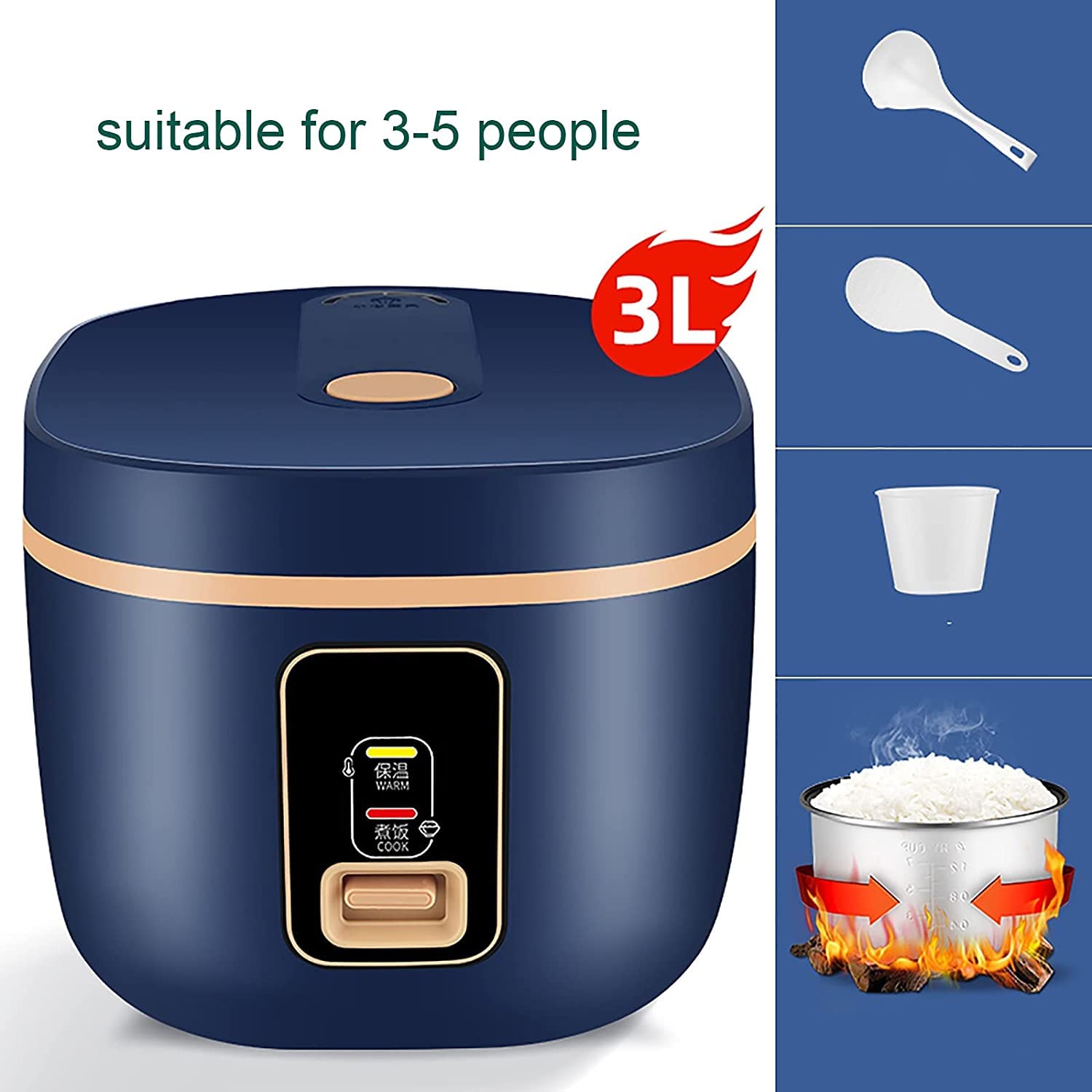 多機能炊飯器 Amazon | Xiaomi多機能炊飯器4L 8合 5人家族暮らし用 30分早炊き