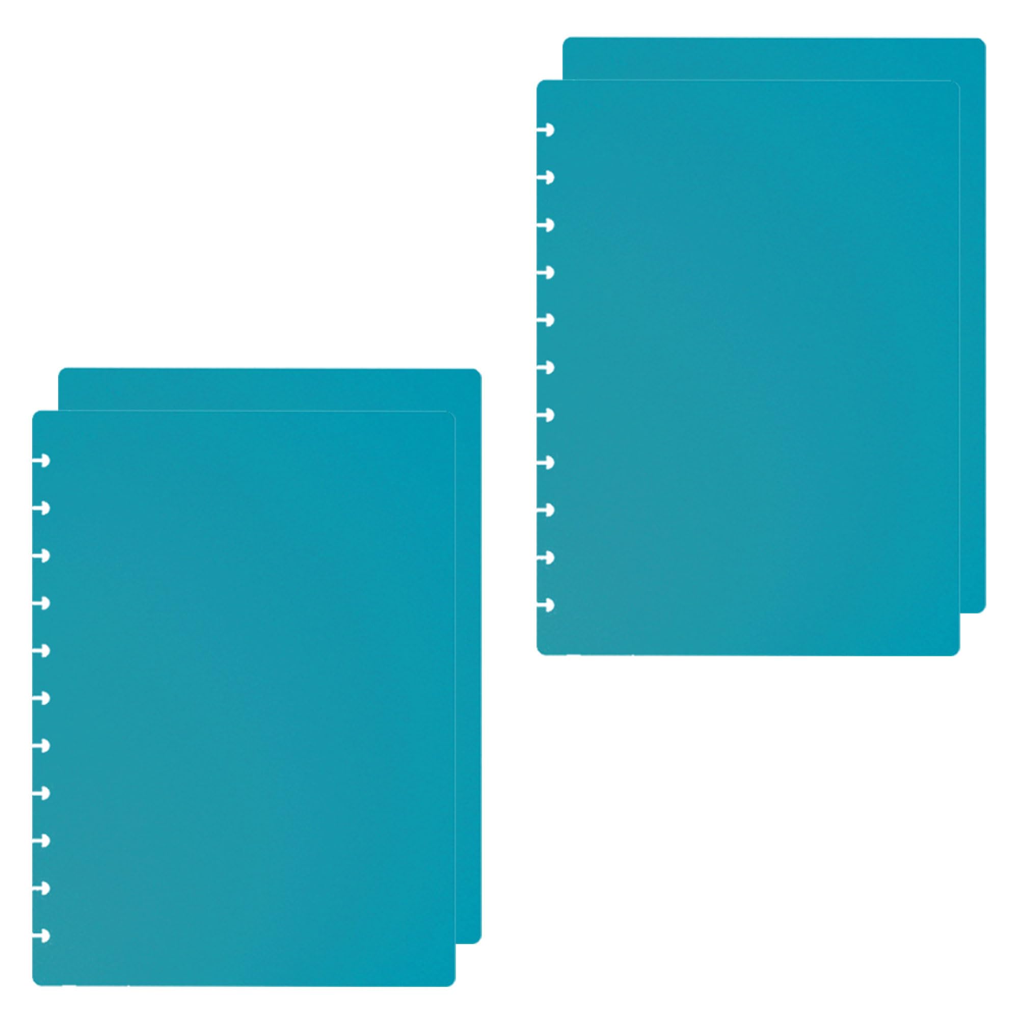 ITSYHPRO 2 Set A4 Discbound Notebook Covers DIY Disc Planner Candy Colors Compatible for Notebook and Planner(Blue,A4)
