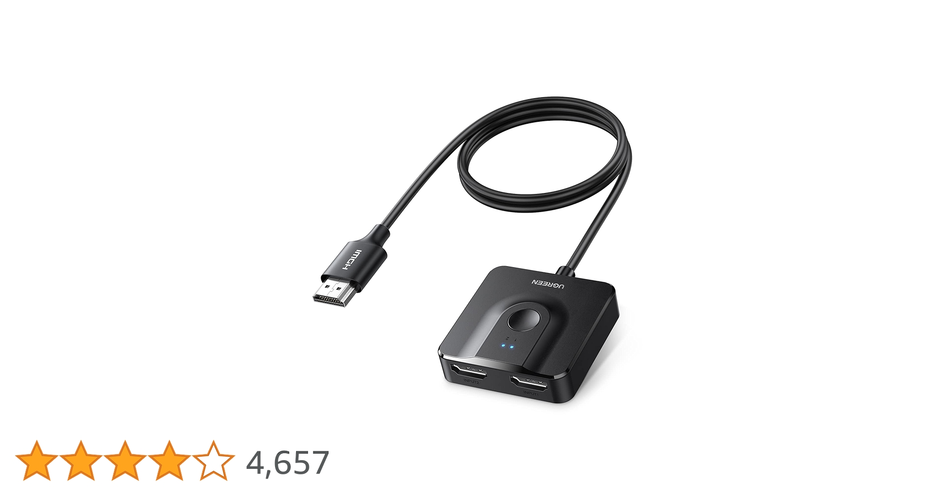 Amazon | UGREEN HDMI 切り替え器 HDMiセレクター 2入力1出力