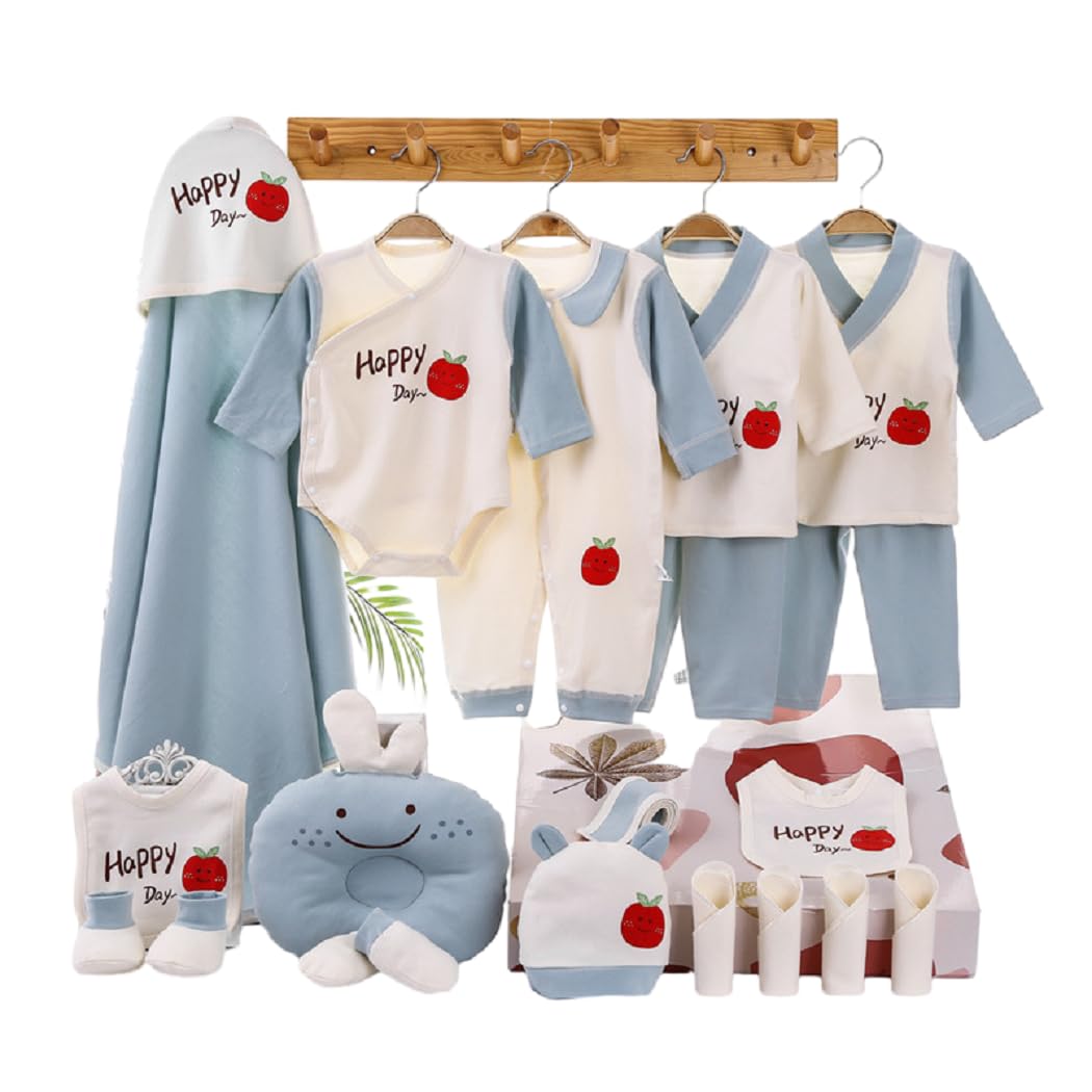 HALAYAYA® Newborn Baby Gifts Set Newborn Layette Gifts Set Baby Girl Boys Gifts Premium Cotton Baby Clothes Accessories Set Fits Newborn to 3 Months