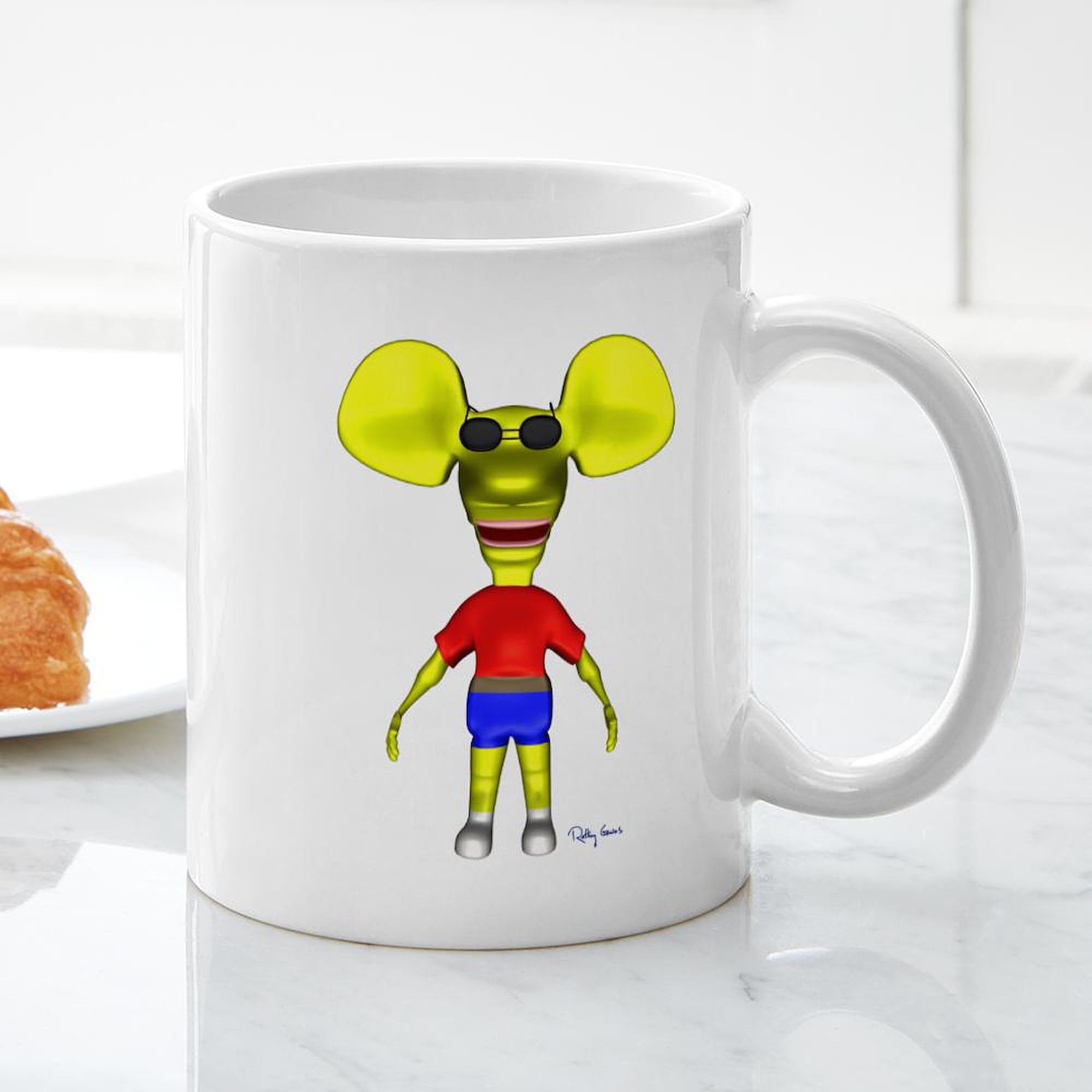 Amazon.com | CafePress 3D Ratboy Genius Mug 11 oz (325 ml) Ceramic