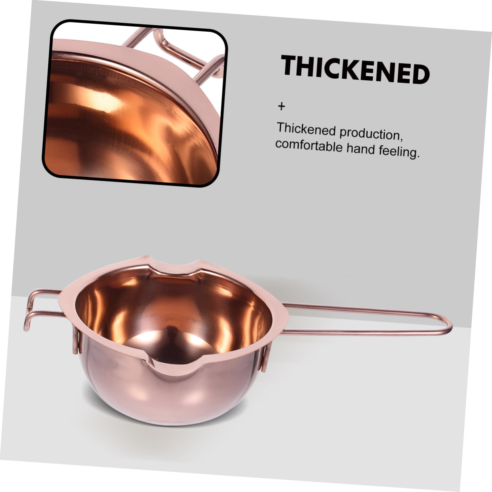 SOLUSTRE 1Pc Stainless Steel Melting Pot Double Boiler for Chocolate Butter Cheese Kitchen Gadget with Easy Pour Spout Baking Tool